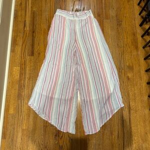 Blue Rain Multicolor Striped Wide Leg Pants